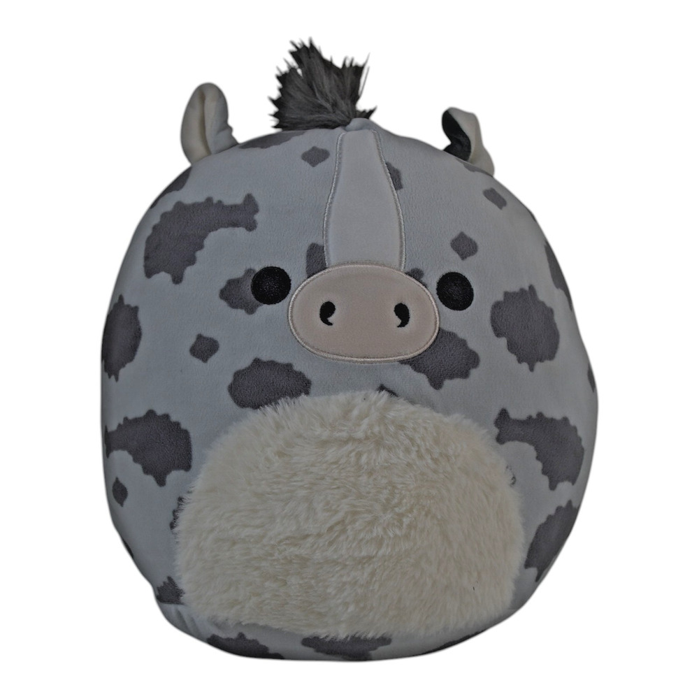 Squishmallows Gray Cow Plush Kellytoy 2023 Spotted Farm Animal Soft Toy